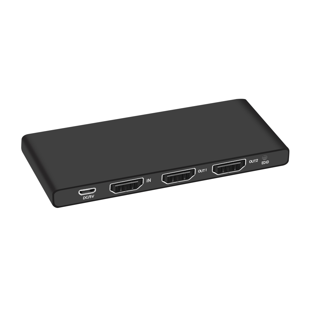 VK-K2 18G HDR Slim 1X2 HDMI Splitter with Downscaling EDID