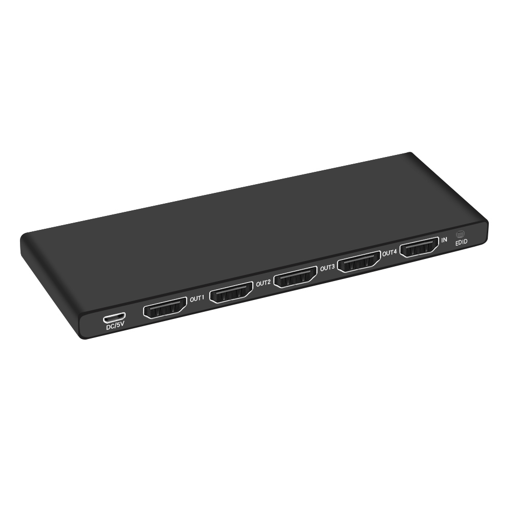 VK-K4 18G HDR Slim 1X4 HDMI Splitter with Downscaling EDID