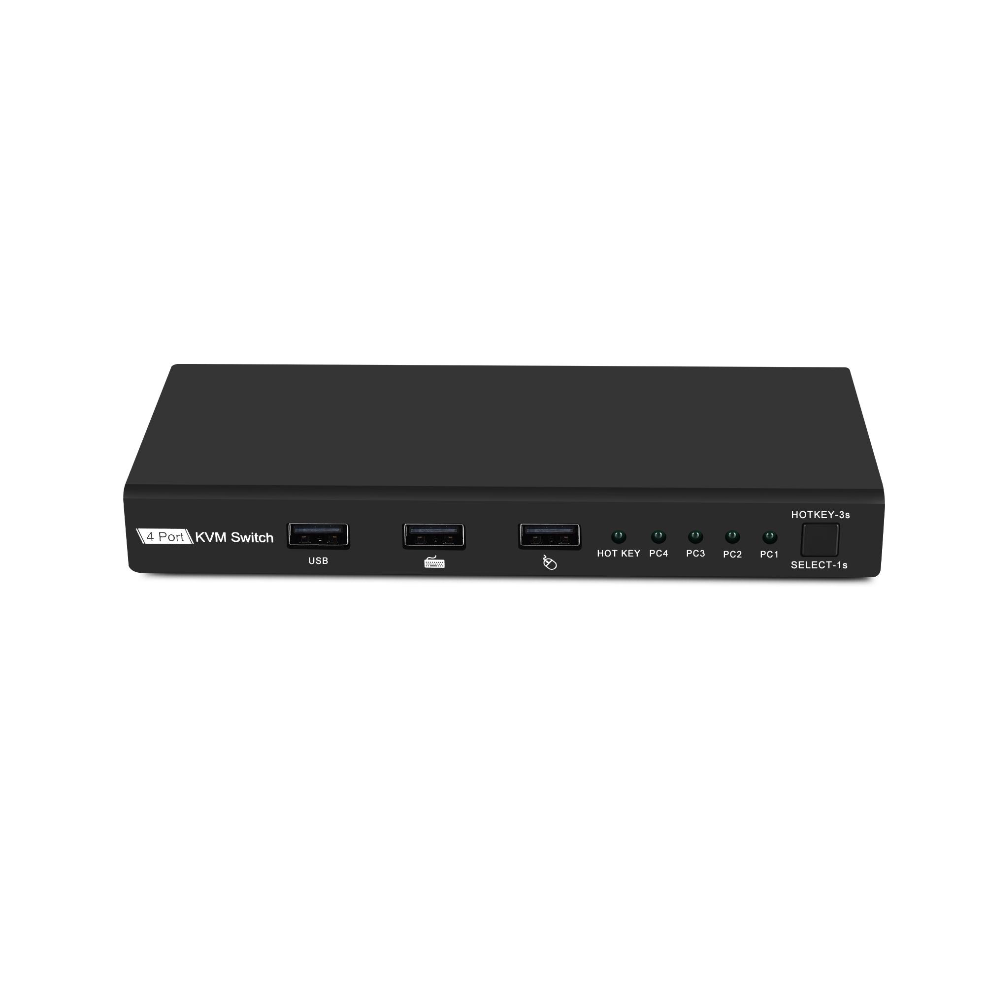 VK-H401T 4K HDMI 4X1 KVM Switch with Hot key