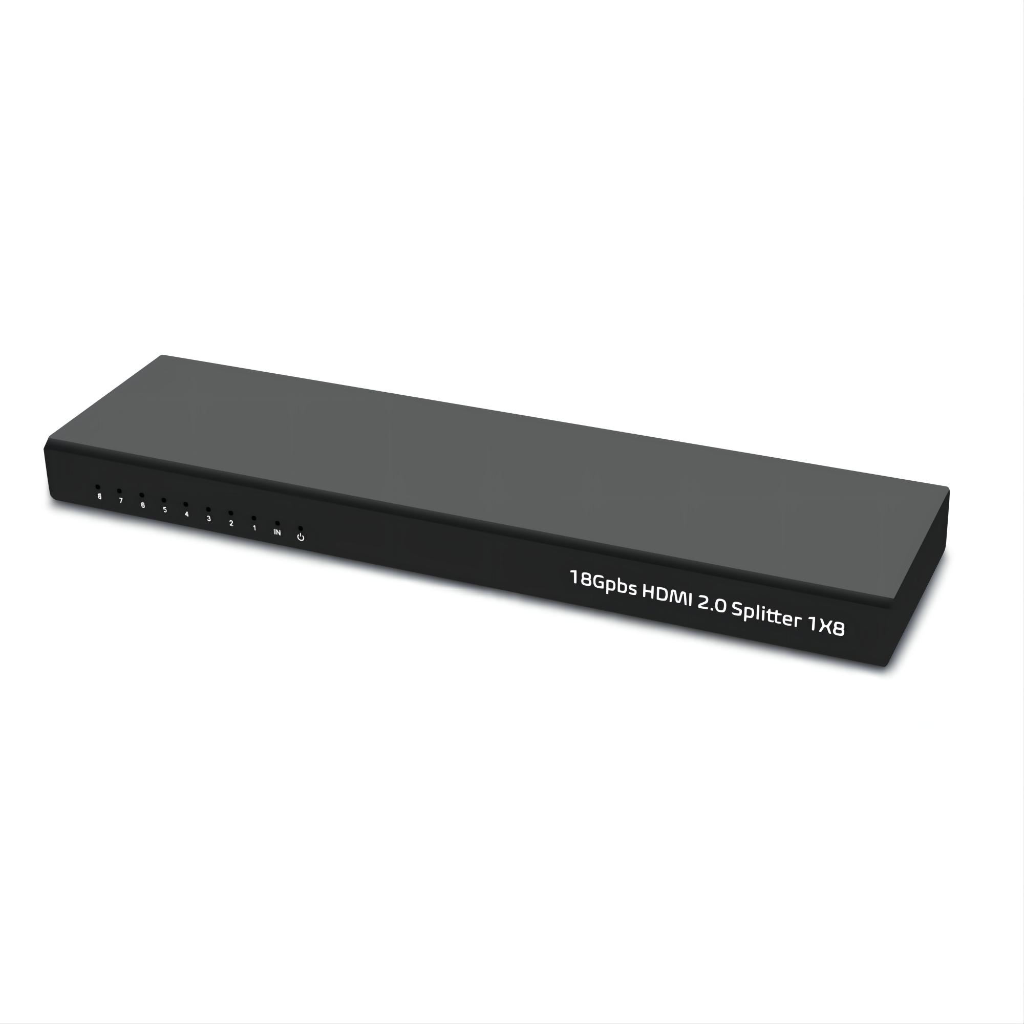 VK-S18 18G HDR 1x8 HDMI Splitter