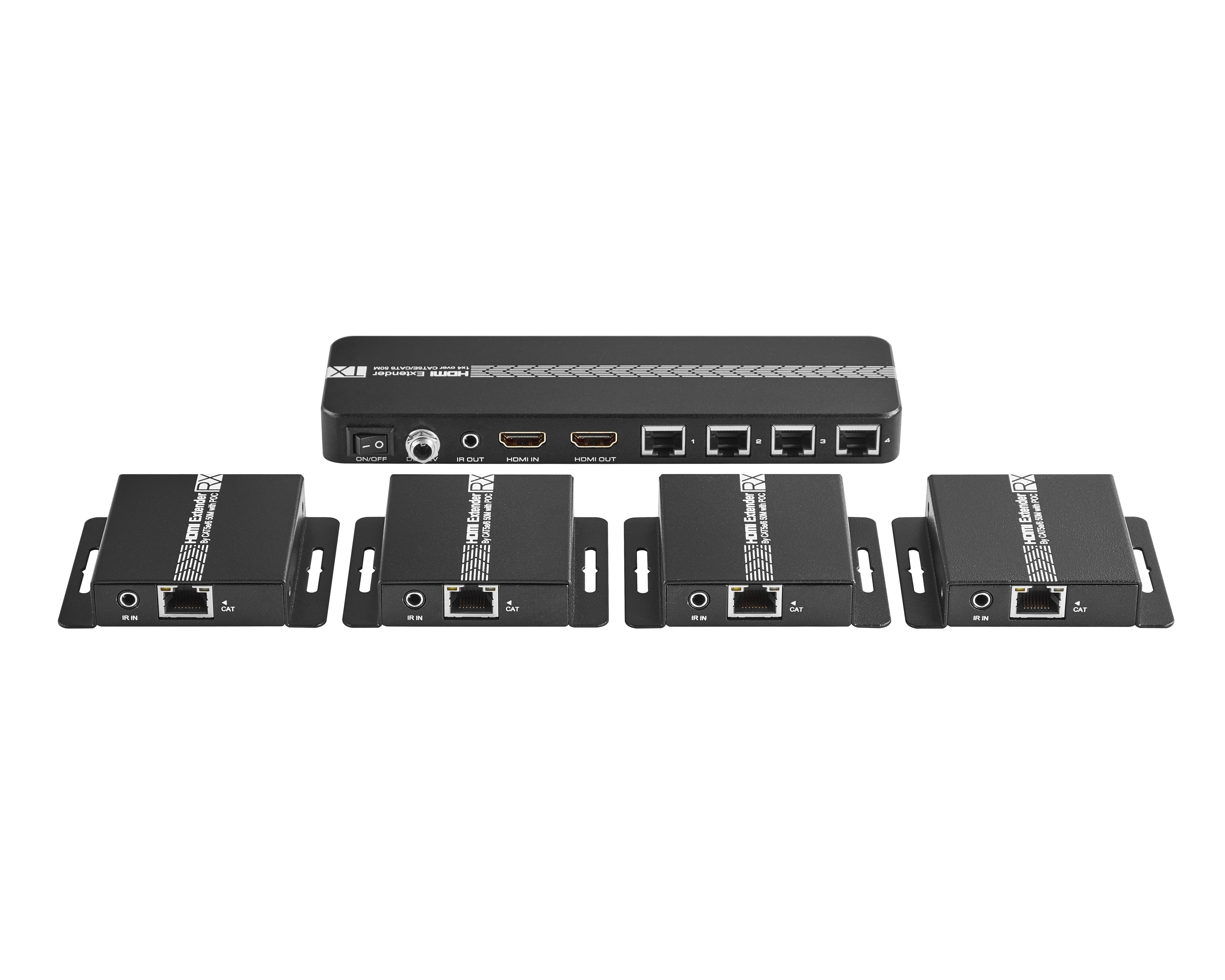 VK-E14T 1080P HDMI Splitter 1X4 extender with 5 HDMI outputs 50~70m